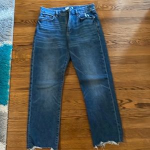 Loft high waist straight crop jeans, size 4/27